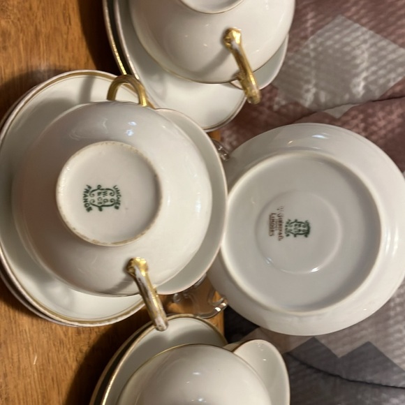 Limoge France , beautiful china edged in gold. Coffee/ dessert set for 4-6 , 30 - Picture 9 of 16